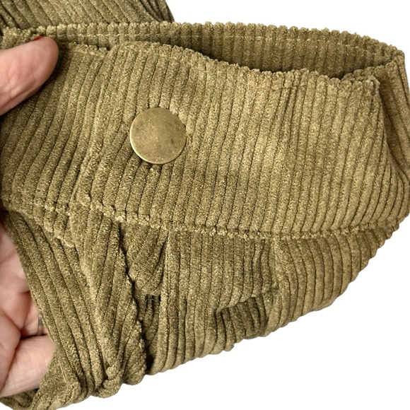 Mine M or L  Olive Green Corduroy Crop Bomber Jacket NWOT - Picture 11 of 17
